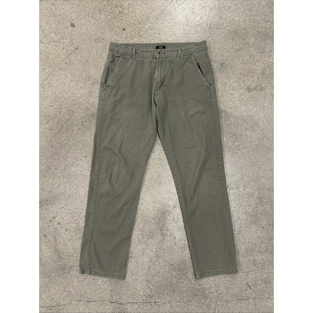 F&F Pants Womens Green Size 34x32 Confy Slash Pockets Everyday Travel Flat T-Lan